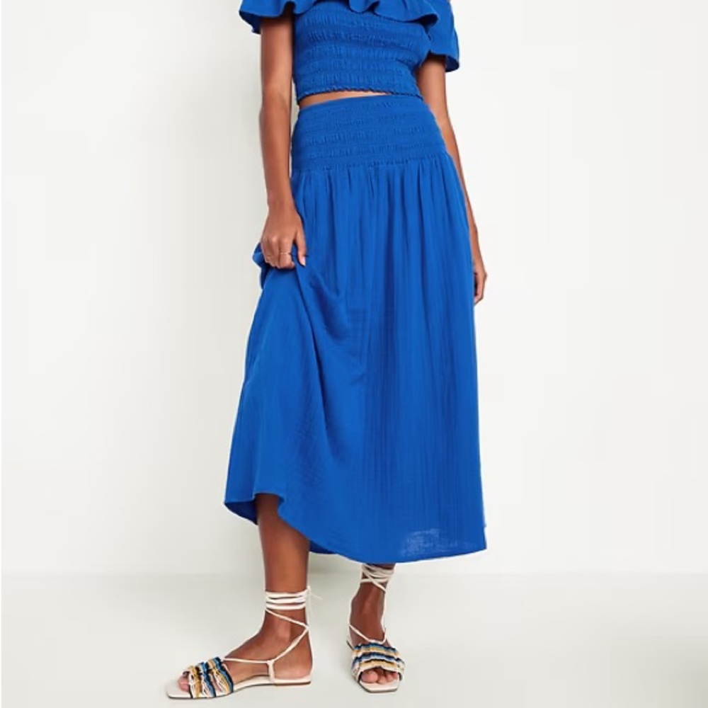 Old Navy Women's Vibrant Blue Maxi Skirt